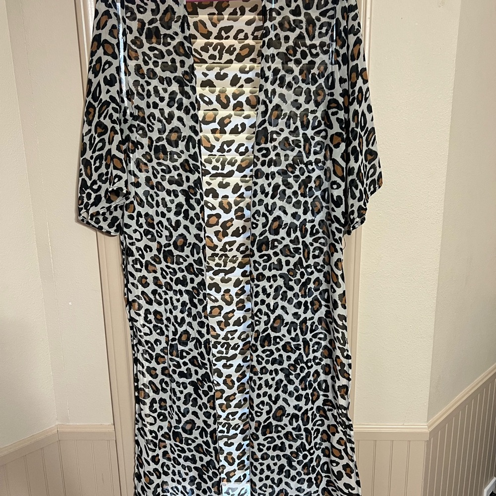 Leopard Print Kimono Cardigan